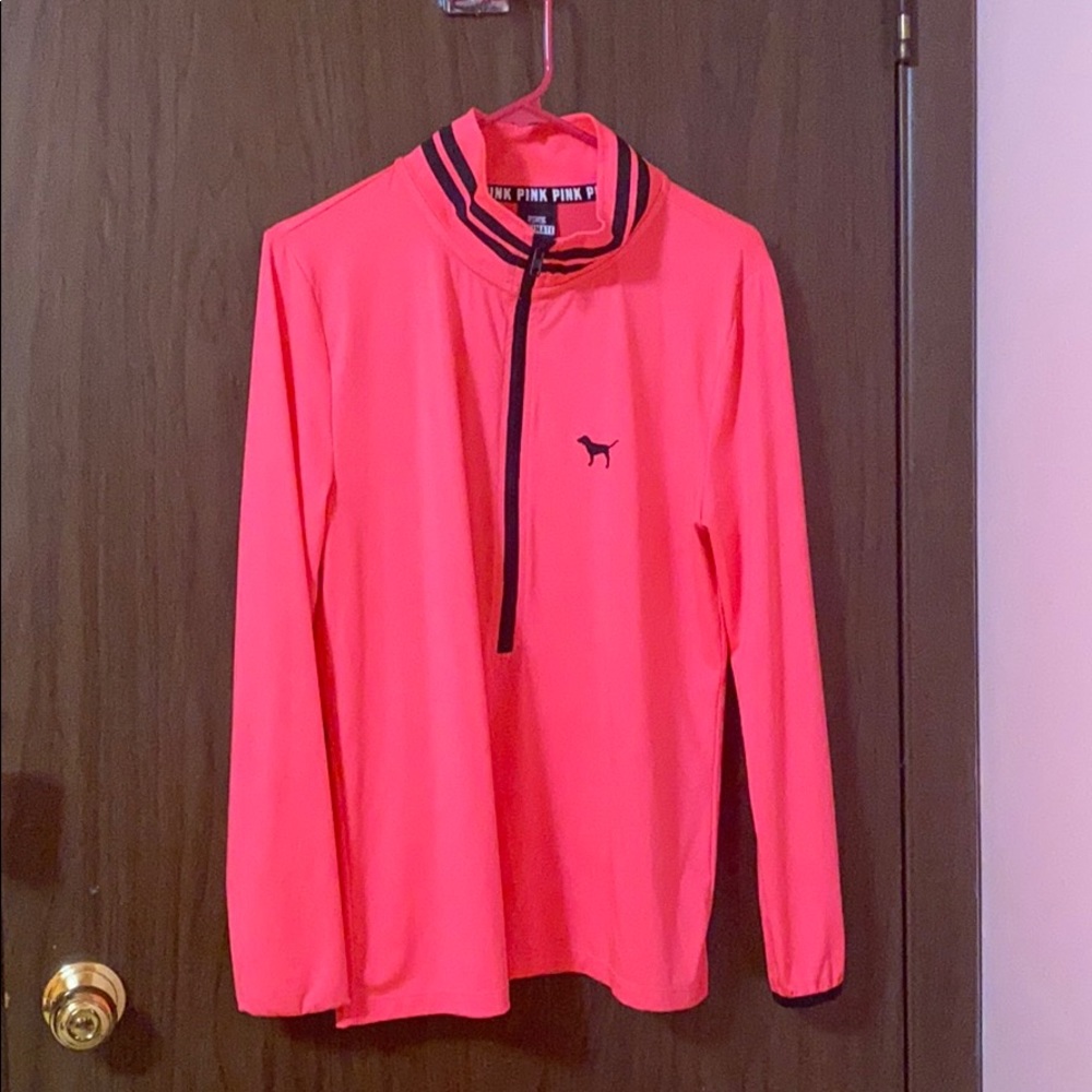 Pink quarter zip up